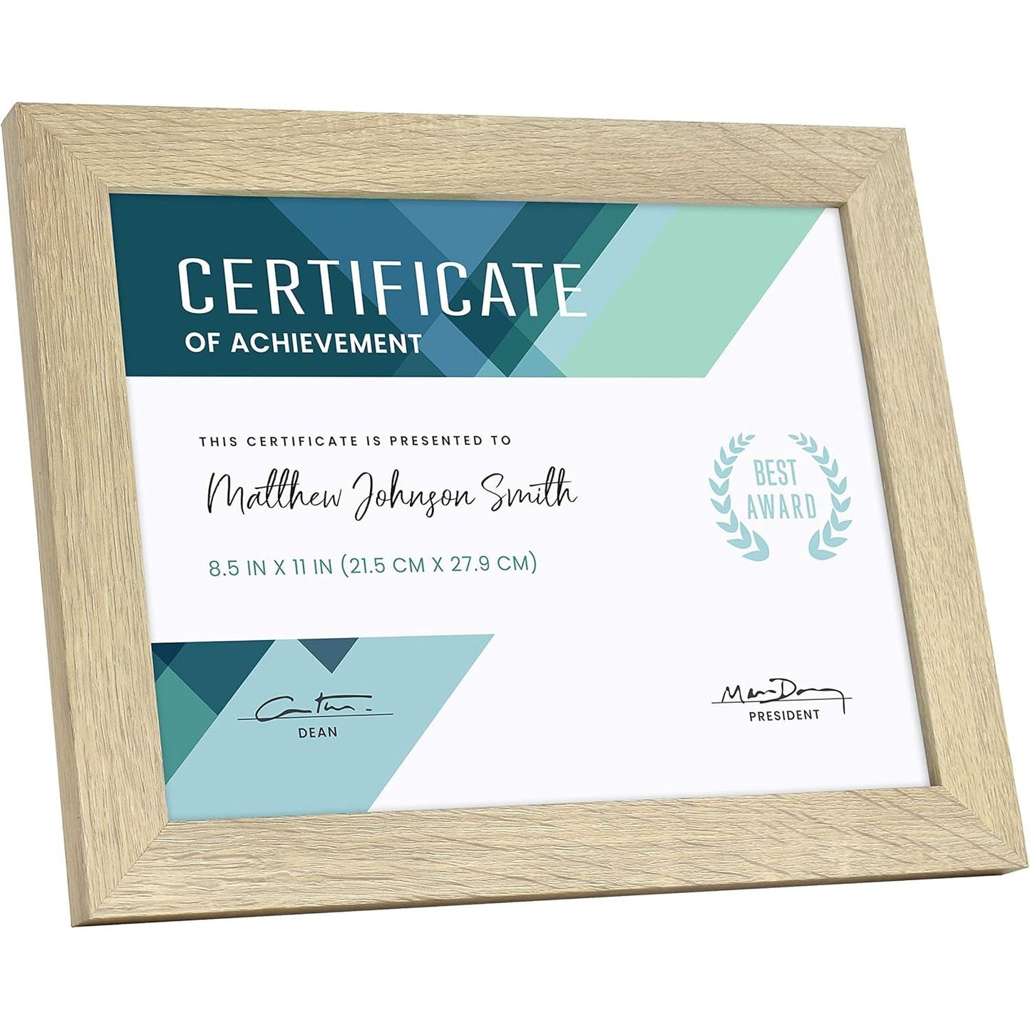 4pk 8.5X11" NATURAL WOODGRAIN FRAME C/P 1