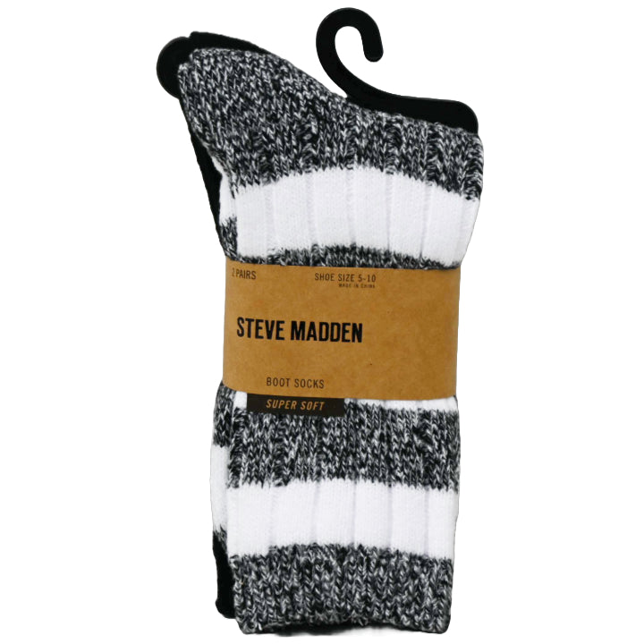 2pk WOMEN SUPER SOFT BOOT SOCKS STEVE MADDEN C/P 48