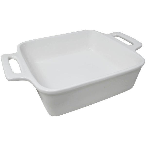 Wht Square Bakeware w/Handles C/P 12