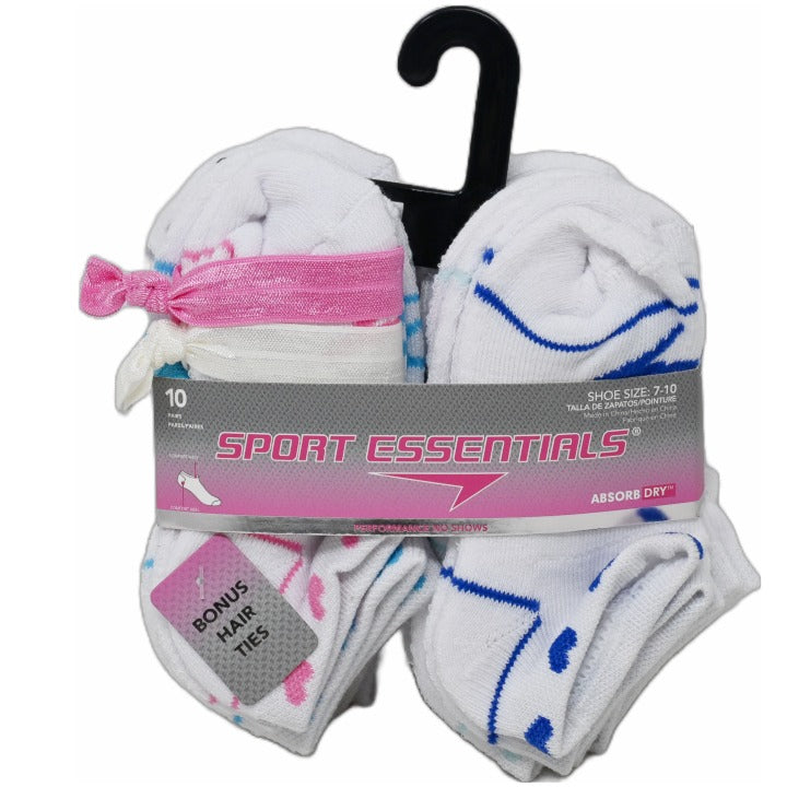 10pk 4-6 SP HEART HC NS SOCKS WITH BONUS C/P 60