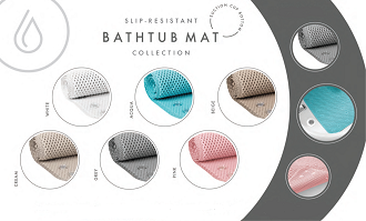 17"x36" BATHTUB MAT, 6 ASST COLORS C/P 72