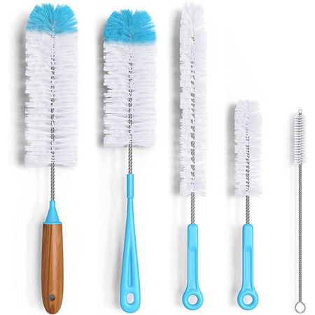 5pc TURBO MICROFIBER BOTTLE BRUSH CLEANER PACK C/P 48