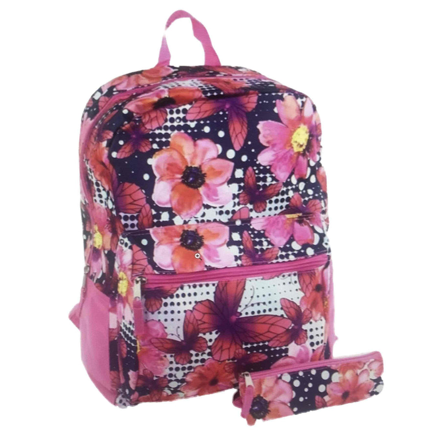 16" BUTTERFLY BACKPACK WITH PENCIL CASE C/P 6