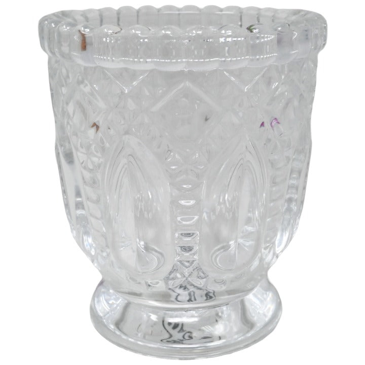 Clear Textured Glass With Base Votive Candle Holder C/P 48 Richland