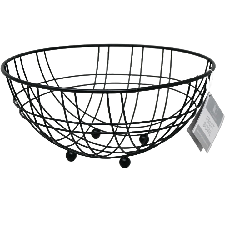 Matte Black Double Wire Grid Fruit Basket C/P 24