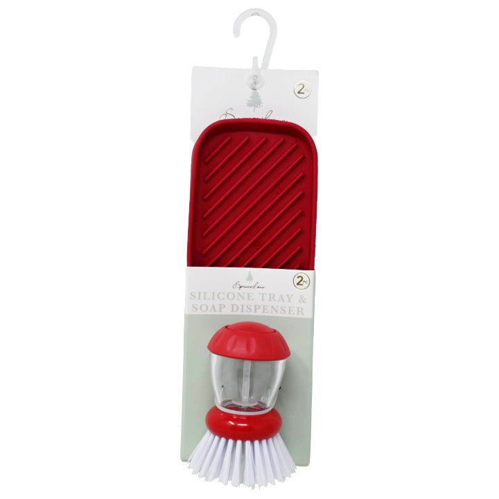 2pc Red Sil Tray Disp Brush C/P 24