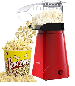 RED HOT AIR POPCORN MAKER C/P 8