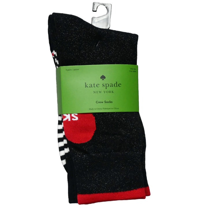 3pk WOMEN KSNY VALENTINE CREW SOCSK SIZE 9-11 C/P 36