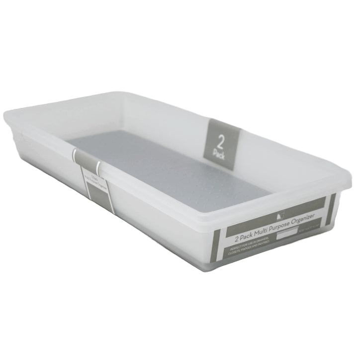 2pk Drawer Organizer with Grey TPR 16x6.7x1.97" C/P 12