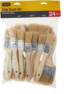 24pc GAM CHIP BRUSH SET, 3-ASSORTED SIZE C/P 36