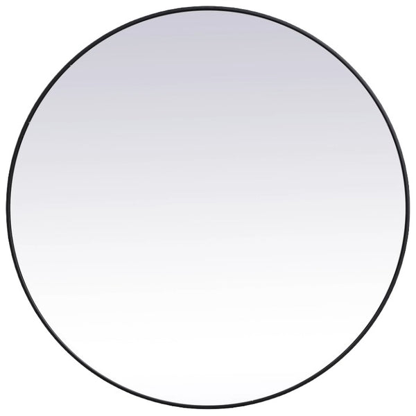 28" Blk Rnd Mirror C/P 4