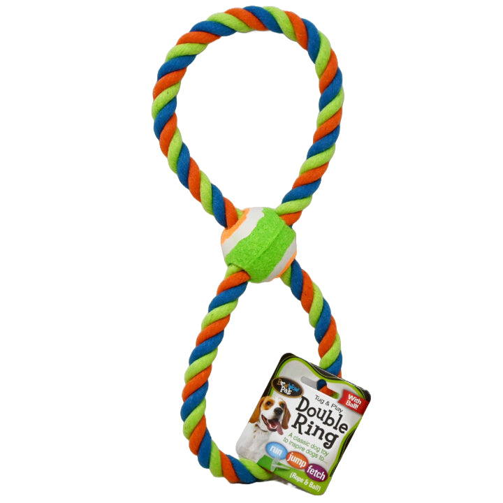 DBL RING TUG PET TOY C/P 96