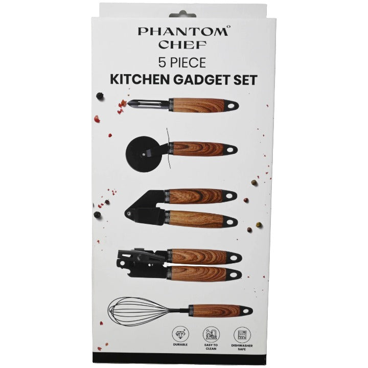 5pc Black Kitchen Gadget Set C/P 6