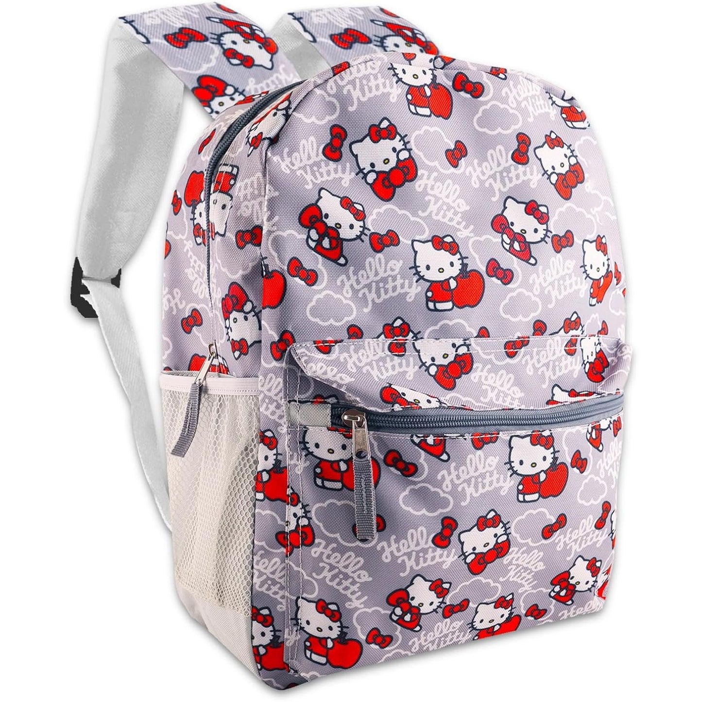 16"x12"x5" LRG WHITE HELLO KITTY BACKPACK C/P 12