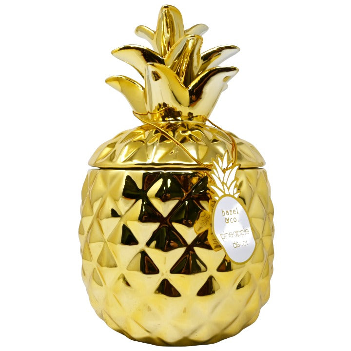 Gld Pineapple Cookie Jar C/P 8 MRKT FINDS