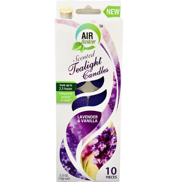 10pk "AS IS" SCENTED TEALIGHT CANDLE-LAVANDER AND VANILLA C/P 12