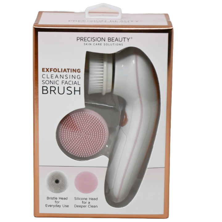 SONIC FACIAL BRUSH WITH 1 NYLON & 1 SILICONE BRUSH HEAD C/P 36