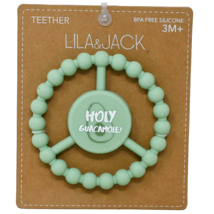 1pc Silicone Peace Teether - Sage "Holy Guacamole" Avocado C/P 100