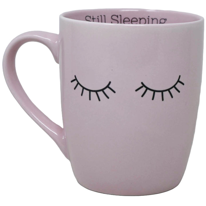 16oz Pink Bullet Mug: "ZZZ" in Black and "Still Sleeping" in Black on Inside C/P 36