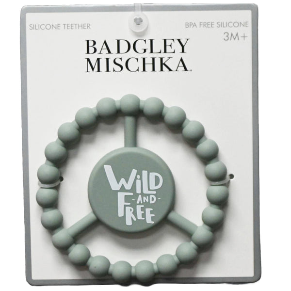 1pc Silicone Peace Teether - Sage "Wild And Free" C/P 100