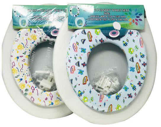TOILET SEAT, 2 IN 1 ADULT & KIDS C/P 12