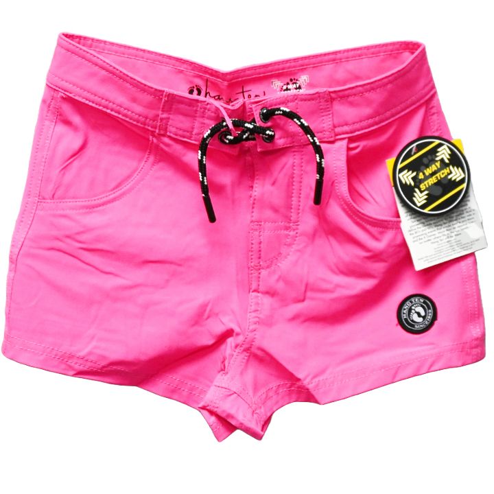 S-XL GIRL PINK 4 WAY STRETCH BOARD SHORT C/P 24