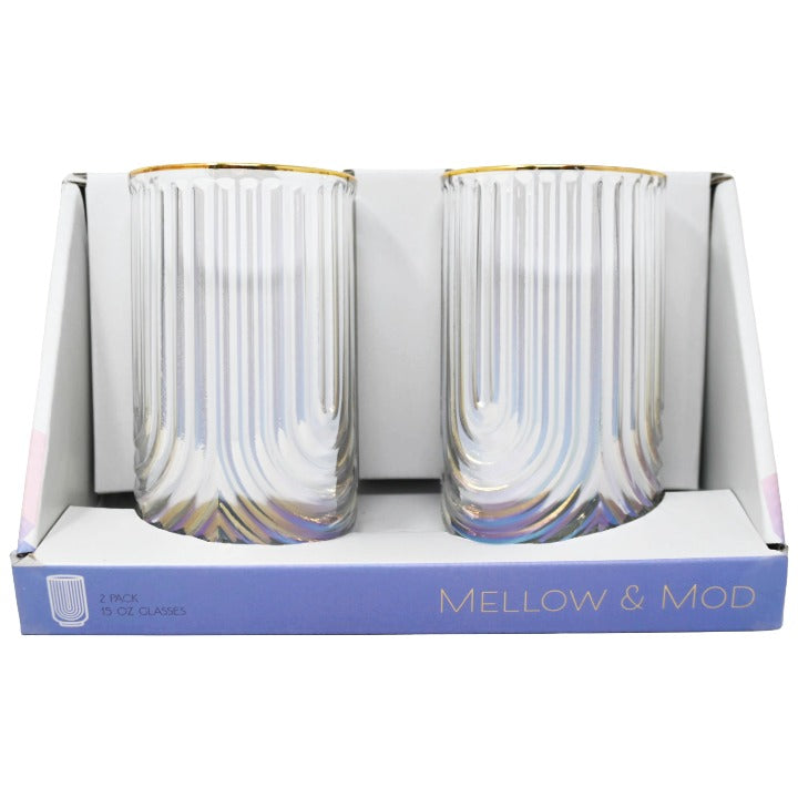 2pc Highball Glass Luster Set C/P 12