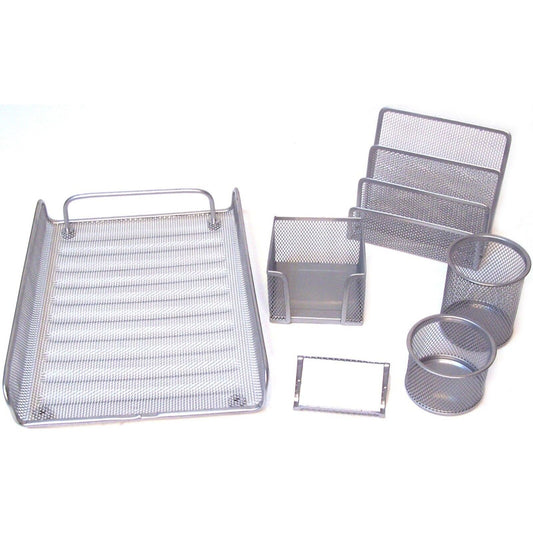 6pc SILVER OFFICE STATIONERY SET C/P 12