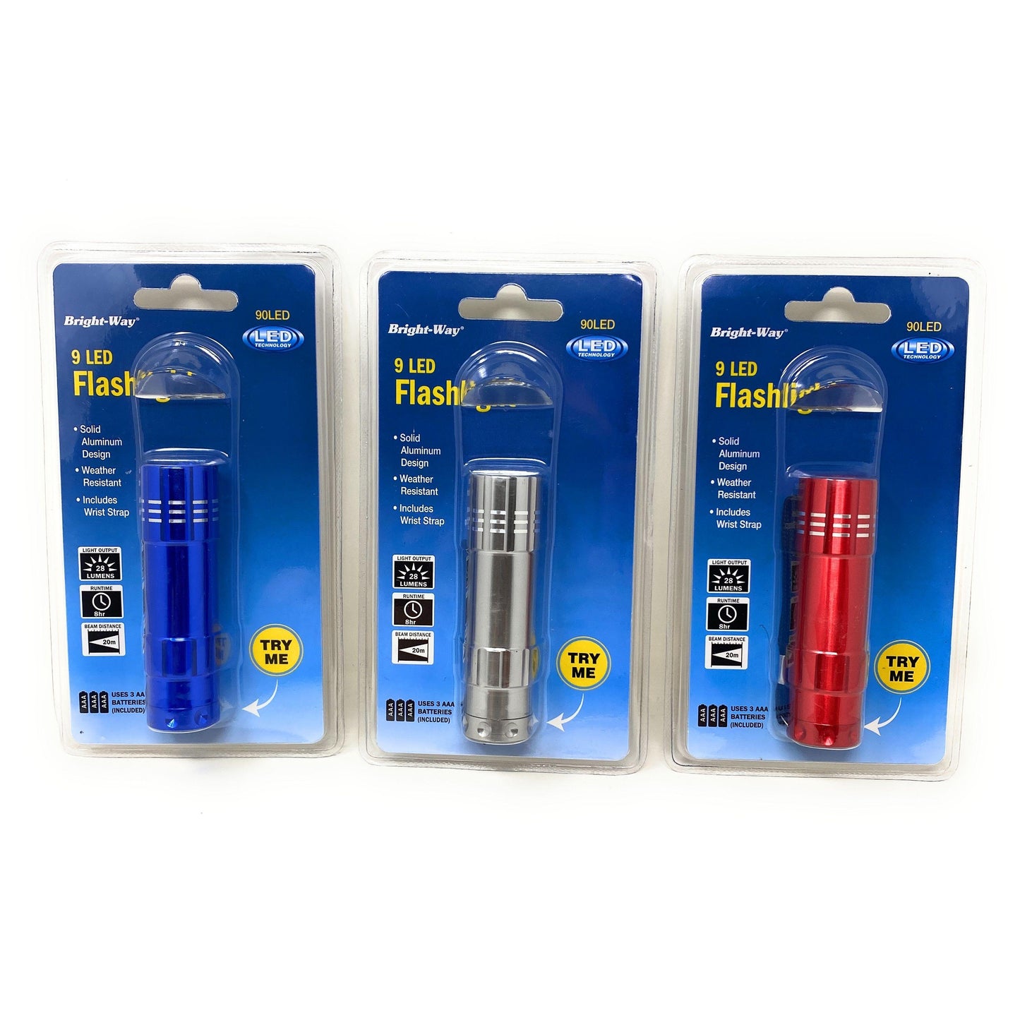 9-LED ALUMINUM FLASHLIGHT C/P 48