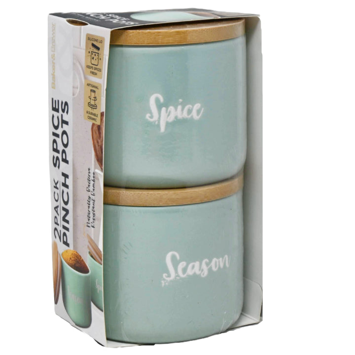 2pc 3.5"X3" MINT COLOR PINCH POTS C/P 12