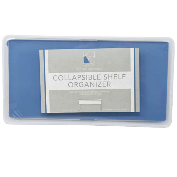 Blue Collaspible Shelf Doubler with Grey TPR 14.25x7.48x7.01" C/P 12