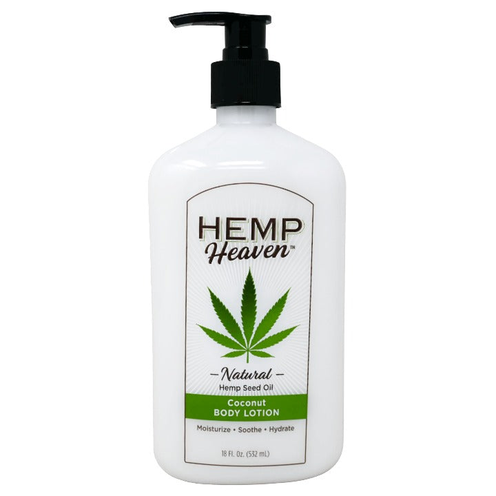 18oz HEMP HEAVEN COCONUT LOTION WITH PUMP C/P 12