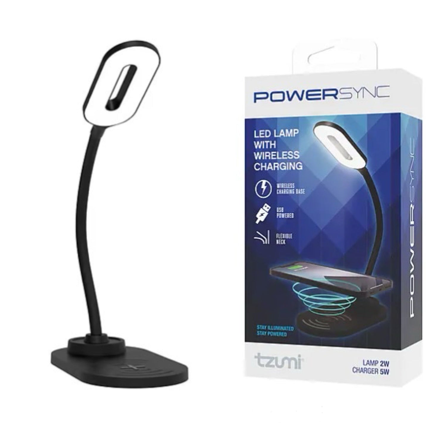 Blk Flex Task Lamp C/P 4 Tzumi