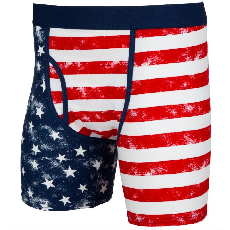 LRG MEN DISTRESSED FLAG BOXER BRIEFS C/P 50