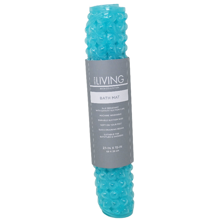 TURQUOISE PVC BATH MAT C/P 12