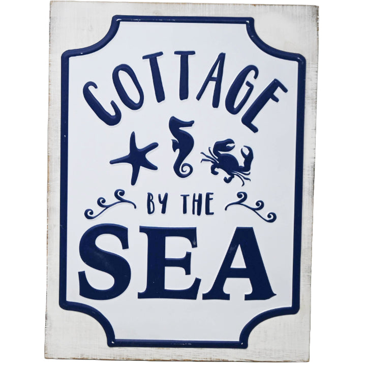 12"x17" Embss COTTAGE Metal Sign On MDF Wall Plaque C/P 6