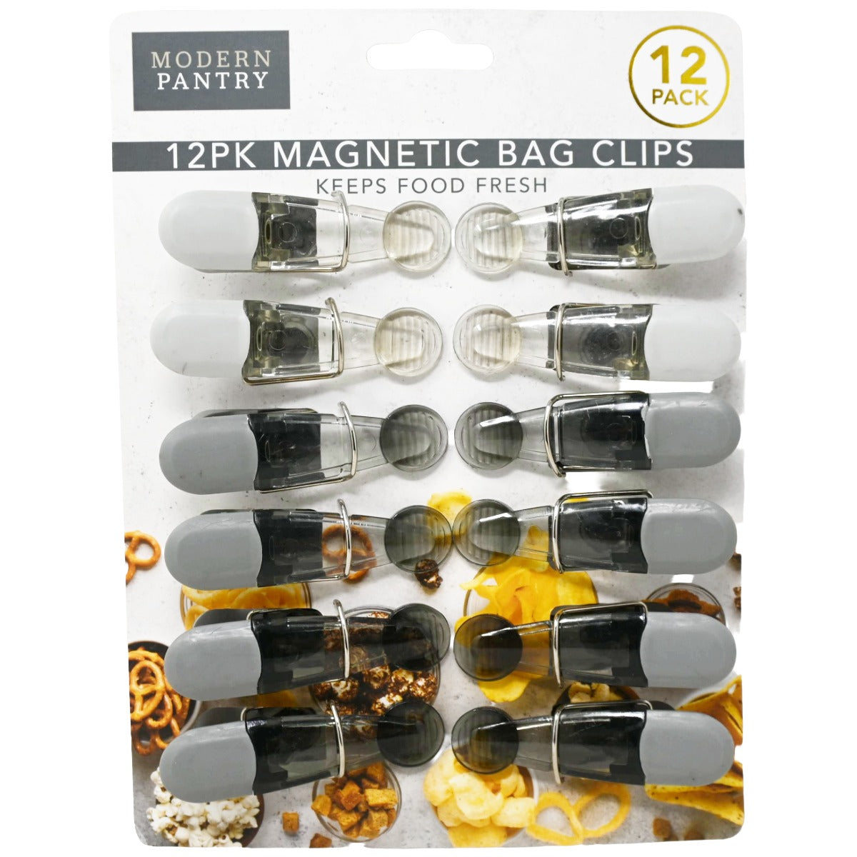 12pc Gry Mag Bag Clips C/P 48