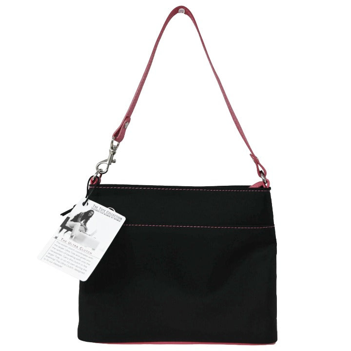 Blk Pnk Strap Micro Tote Bag C/P 40 Mobile Edge