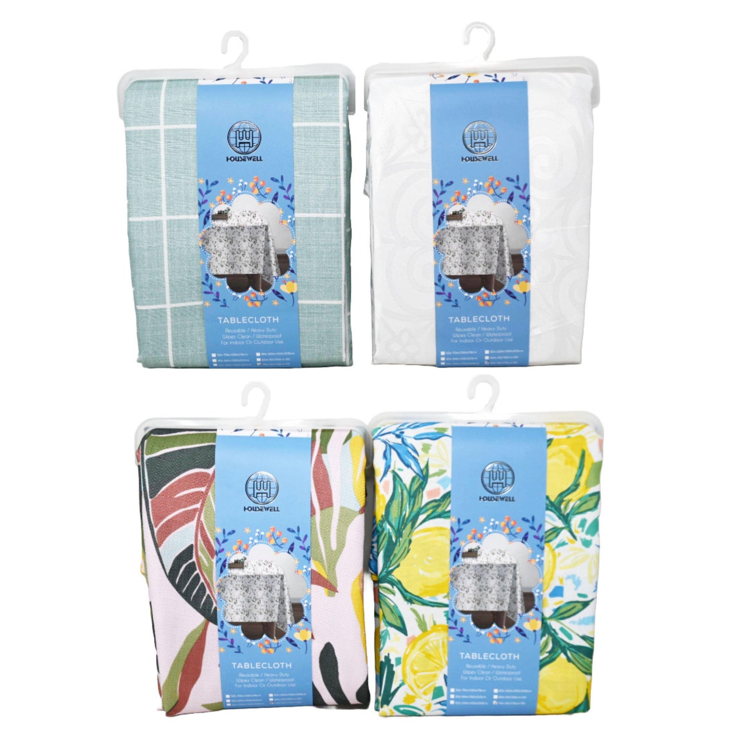 70" RND PRINTED POLYESTER TABLECLOTH ASST AS IS C/P 24