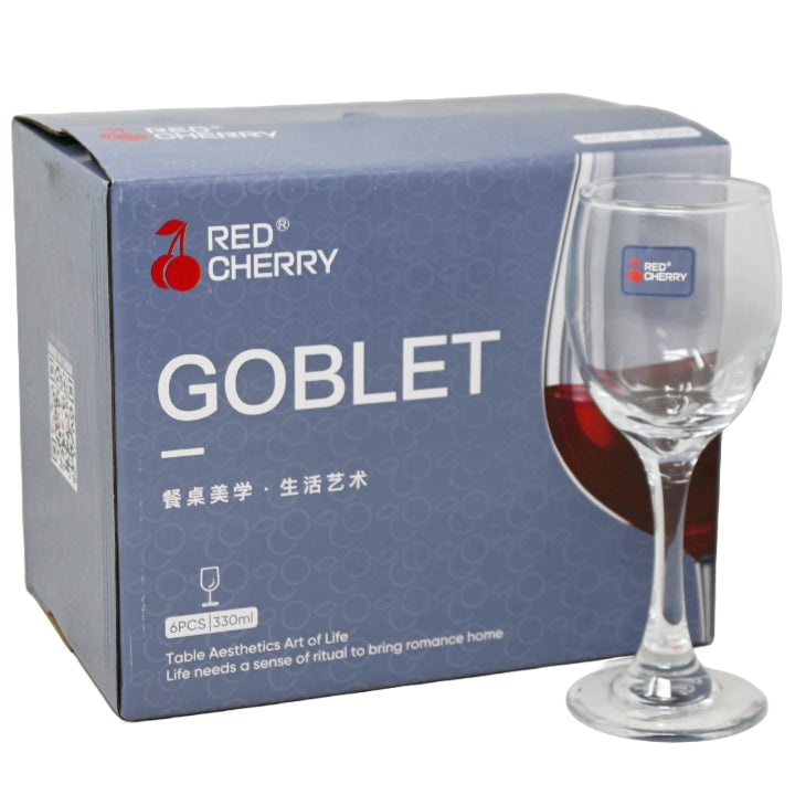 6pc 8.10oz WINE GLASS - GIFT BOX C/P 8