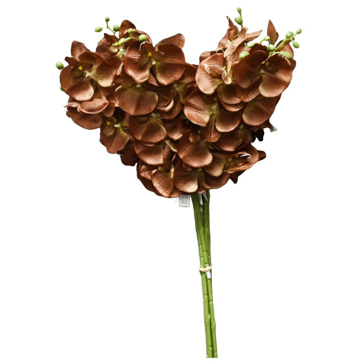 Brown 38" Satin Orchid Spray 8 Flowers C/P 96