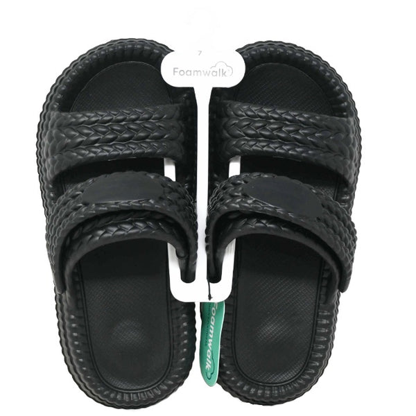 WOMEN BLUSH FAUX BRAIDED EVA SANDAL wBACKSTRAP FOAMWALK 4-ASST SIZE C/P 12