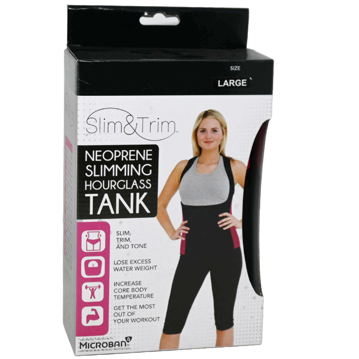 LRG BLK/PINK WOMEN HOURGLASS NEOPRENE TANK (BOXED) C/P 12