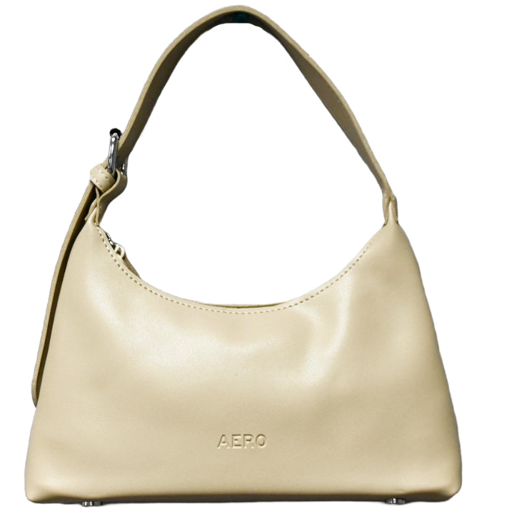 TAN SHORT SHOULDER BAG W/ELONGATED STRAP AEROPOSTALE C/P 24
