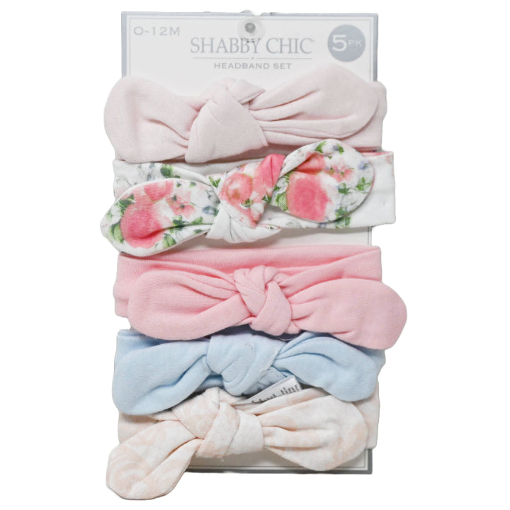 5pk Headband Set -Pink, White, Grey C/P 72