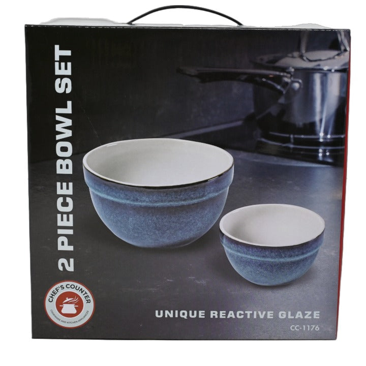 Reactive 2pc Bowl Set - Blue C/P 6