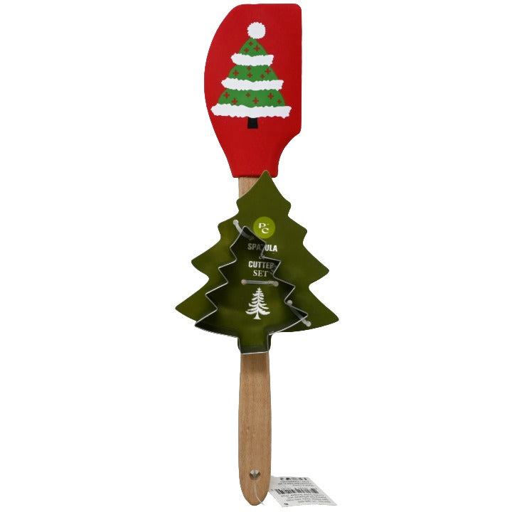 2pc Rd Spatula Cookie Cutter Scraper Set C/P 24 Phantom Chef Holiday