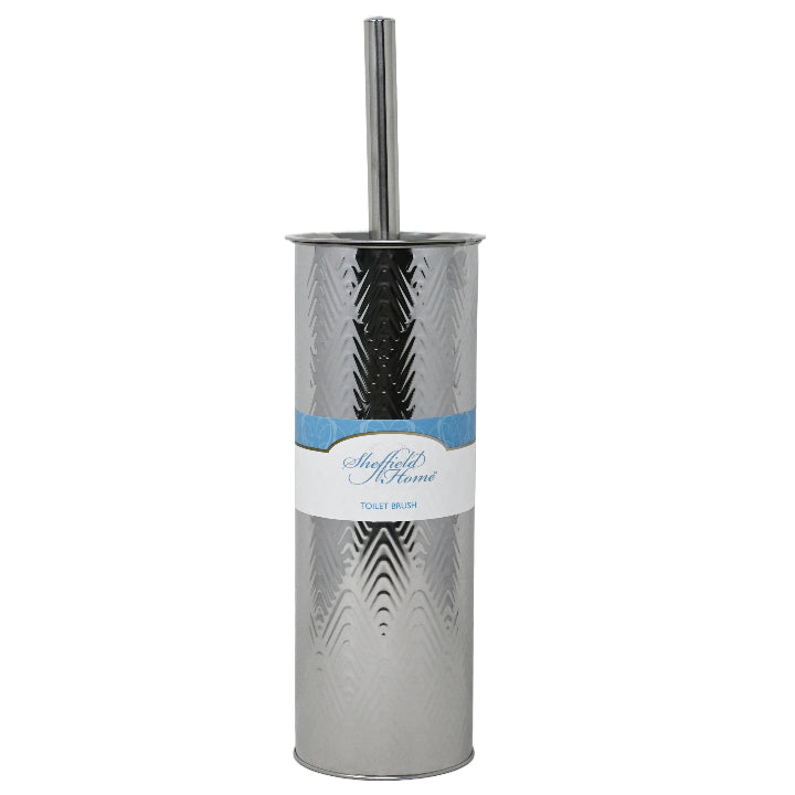 CHROME EMBOSSED TOILET BRUSH HOLDER C/P 12