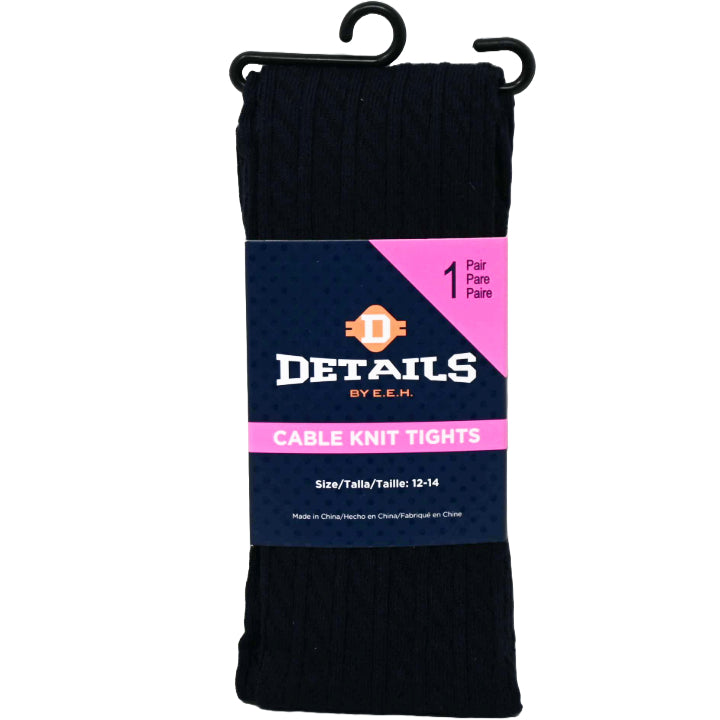 1pk NAVY DETAILS CABLE KNIT TIGHTS SIZE 12-14 C/P 60