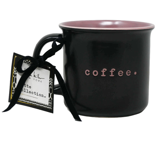 Debossed "Coffee" Camper Mug with Inside Purple Nicole Miller C/P 36